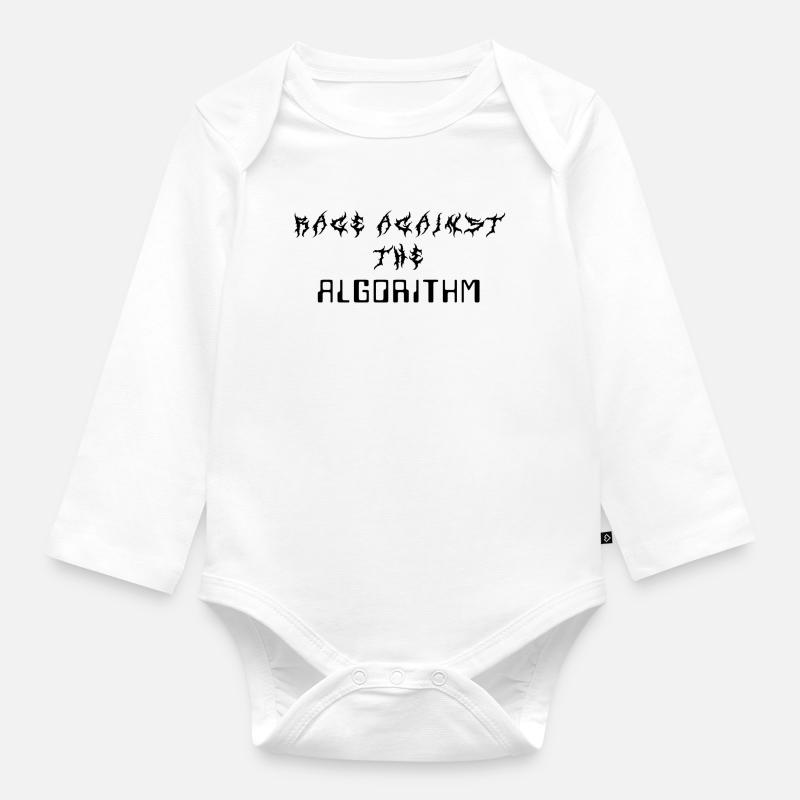 Rage against the Algorithm - Baby Bio-Langarm-Body - Weiß