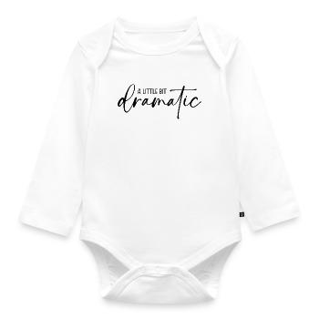 A little bit dramatic - Organic Longsleeve Baby Bodysuit - white - Front