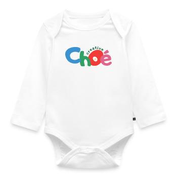 Choe Creative Text - Organic Longsleeve Baby Bodysuit - white - Front