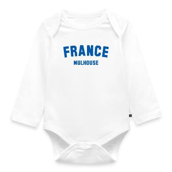 Mulhouse, France, France - Body Bébé bio manches longues - blanc - Devant