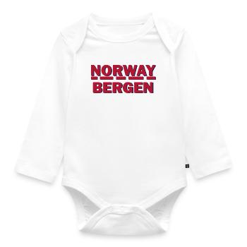 Bergen Nordic Bold Crest - Baby Bio-Langarm-Body - Weiß - Vorne