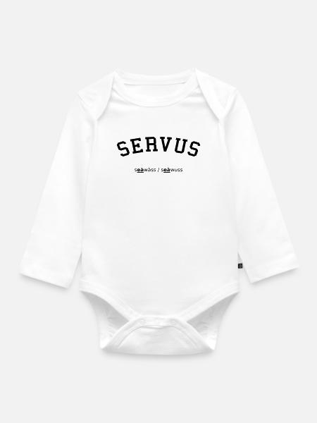 Servus Collegestyle - Baby Bio-Langarm-Body - Weiß