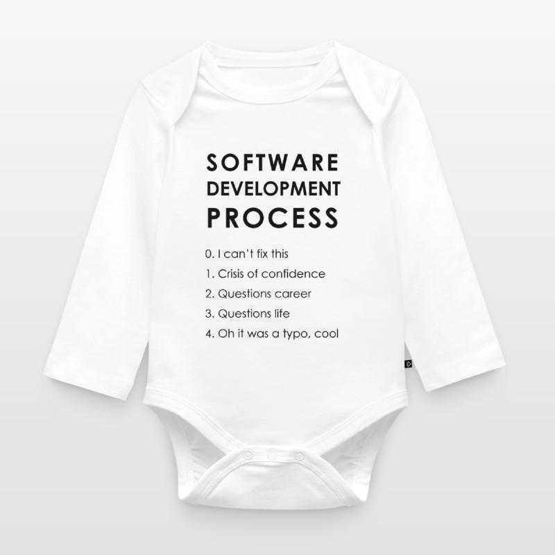 Software Development Process Organic Longsleeve Baby Bodysuit