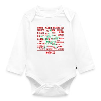 Villes Marocaine - Body Bébé bio manches longues - blanc - Devant