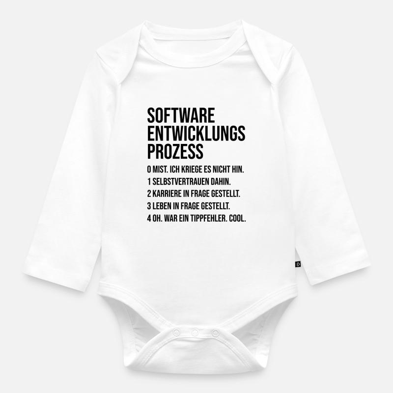 Nerd Geek Programmierer - Baby Bio-Langarm-Body - Weiß