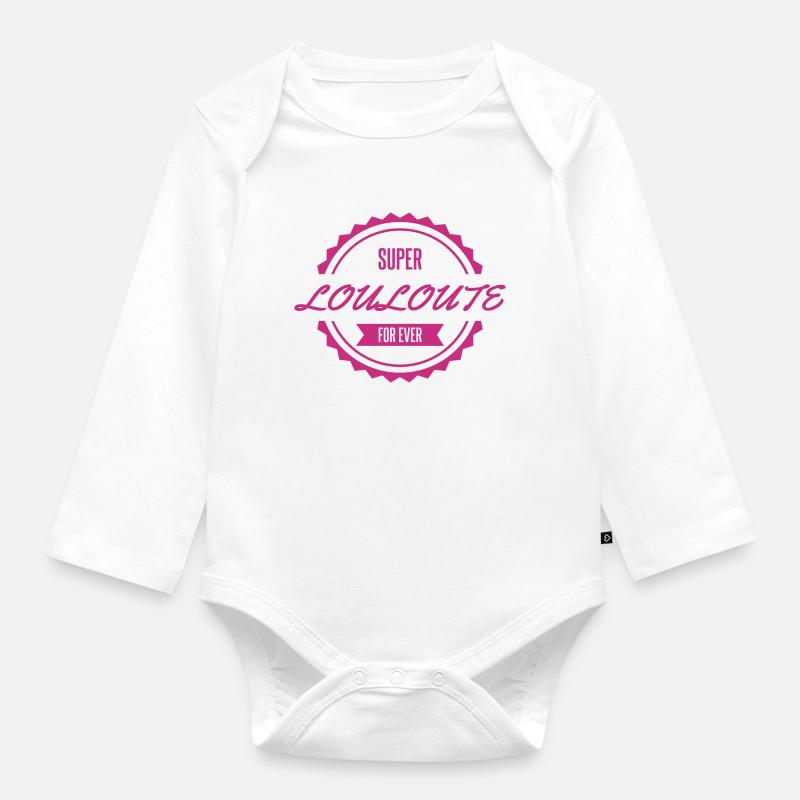 super_louloute_for_ever - Body Bébé bio manches longues - blanc