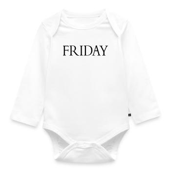 friday, Friday - Organic Longsleeve Baby Bodysuit - white - Front