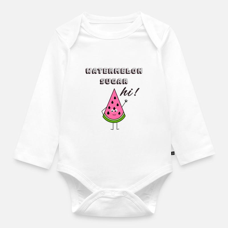 Sucre de pastèque - Body Bébé bio manches longues - blanc