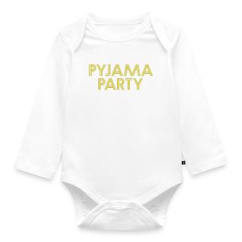 PAJAMA PARTY Bathrobe - Organic Longsleeve Baby Bodysuit - white - Front