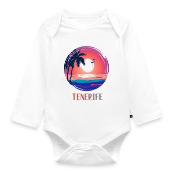 Teneriffa - Baby Bio-Langarm-Body - Weiß - Vorne