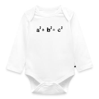 Satz des Pythagoras Shirt - Baby Bio-Langarm-Body - Weiß - Vorne