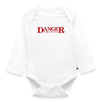 Danger Things - Baby Bio-Langarm-Body - Weiß - Vorne