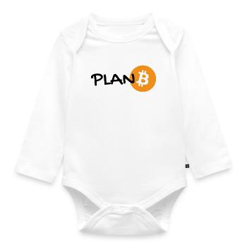 plan B - bitcoin Plan Bitcoin - Hoodl - Organic Longsleeve Baby Bodysuit - white - Front
