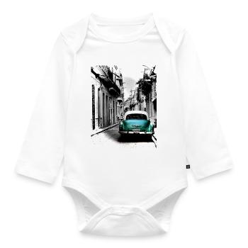 Havana Dream - 3 - Organic Longsleeve Baby Bodysuit - white - Front