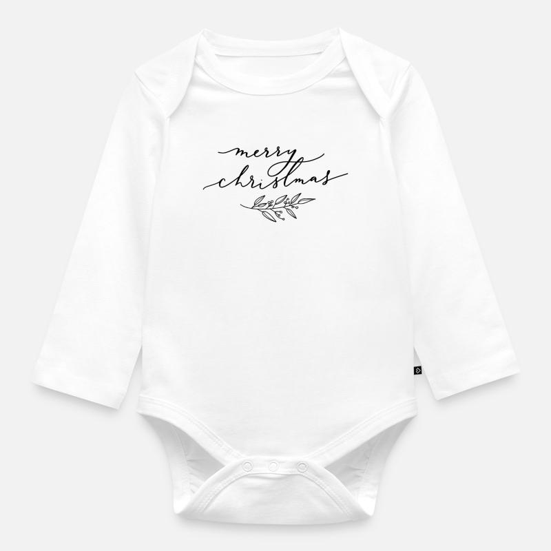 Joyeux Noël - Body Bébé bio manches longues - blanc