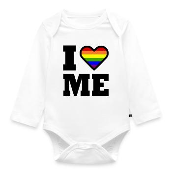 I love me - Baby Bio-Langarm-Body - Weiß - Vorne