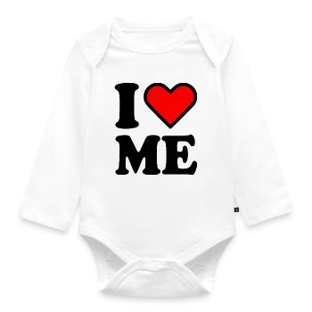 I love me - Baby Bio-Langarm-Body - Weiß - Vorne