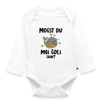 Mogst du mei Goli sein Patentante Österreich - Baby Bio-Langarm-Body - Weiß - Vorne