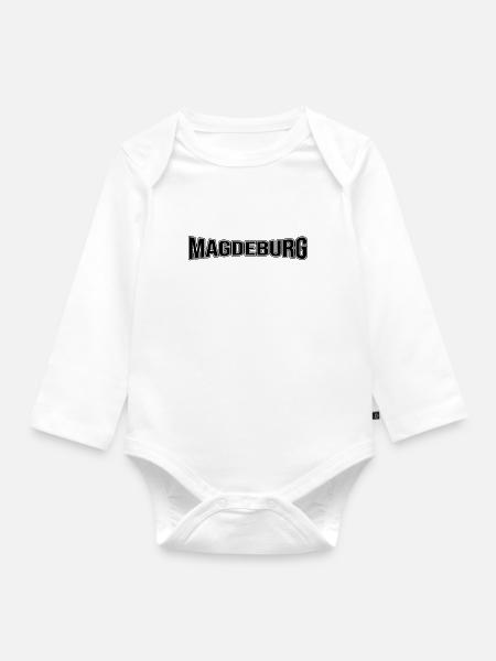 Magdeburg - Baby Bio-Langarm-Body - Weiß