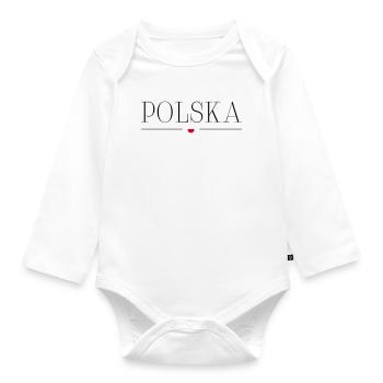 Polen - Baby Bio-Langarm-Body - Weiß - Vorne