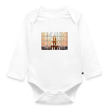 Meditation - Baby Bio-Langarm-Body - Weiß - Vorne