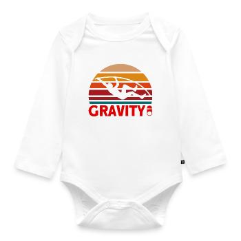 Athletics Jumping Pole Vault Gift - Organic Longsleeve Baby Bodysuit - white - Front