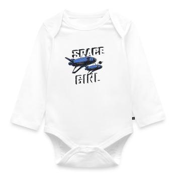 FILLE de l’ESPACE - Body Bébé bio manches longues - blanc - Devant