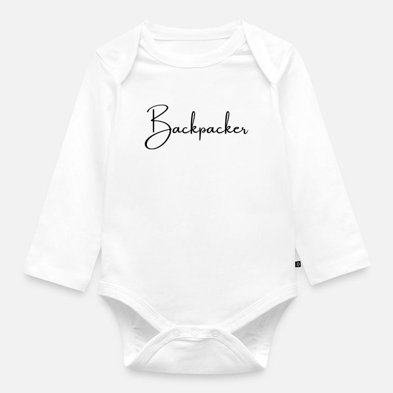 Backpacker - Baby Bio-Langarm-Body - Weiß