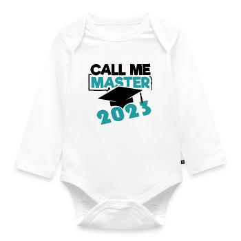 Master 2023 Graduation Graduation Uni - Organic Longsleeve Baby Bodysuit - white - Front