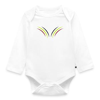 krallen belgien - Baby Bio-Langarm-Body - Weiß - Vorne