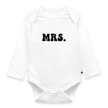 Mr. und Mrs. Partnerlook - Baby Bio-Langarm-Body - Weiß - Vorne
