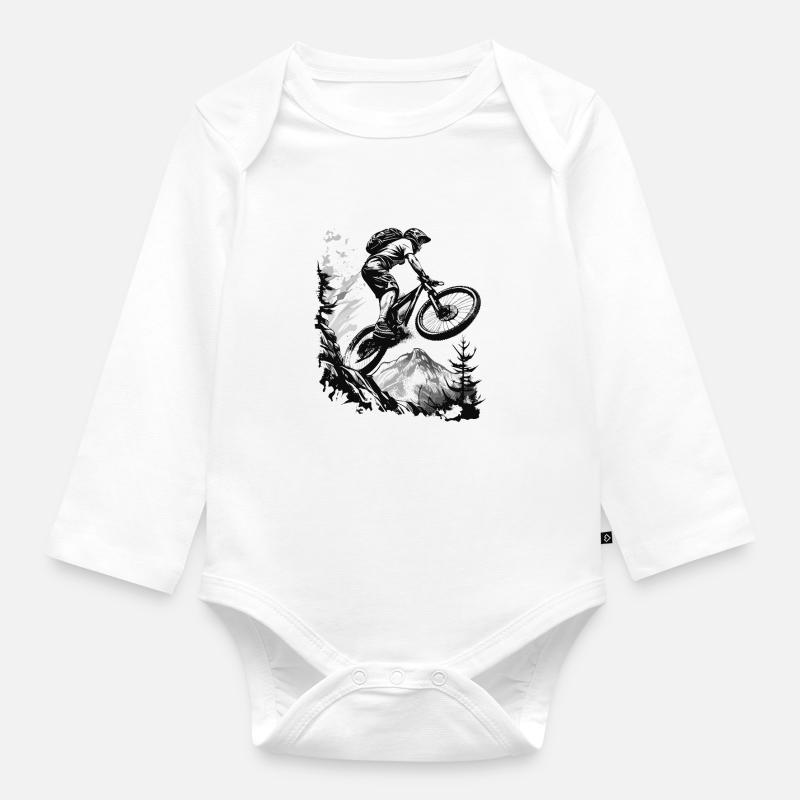 VTT - Body Bébé bio manches longues - blanc