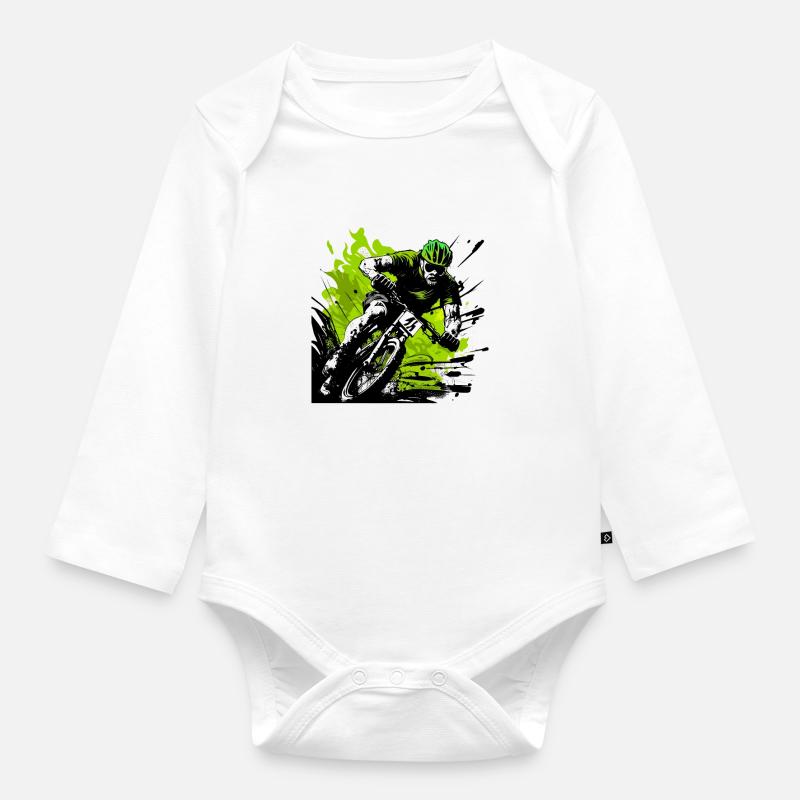 VTT - Body Bébé bio manches longues - blanc