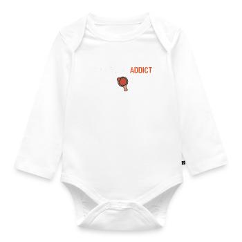 Ping pong addict - Organic Longsleeve Baby Bodysuit - white - Front