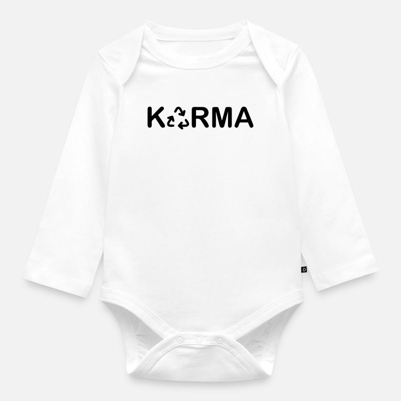 KARMA - Organic Longsleeve Baby Bodysuit - white
