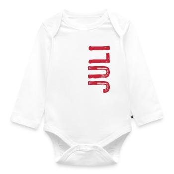 Limited Edition Juli 2005 - Geburtstag - Geschenk - Baby Bio-Langarm-Body - Weiß - Vorne