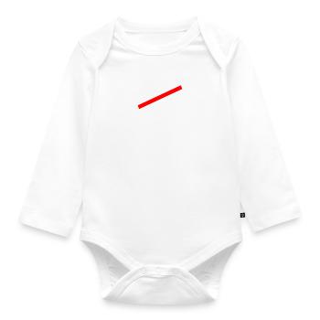 weg ist das Ziel Motivation Spruch Statement - Baby Bio-Langarm-Body - Weiß - Vorne