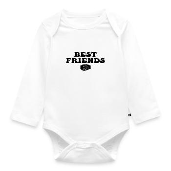 Beste Freunde - Baby Bio-Langarm-Body - Weiß - Vorne