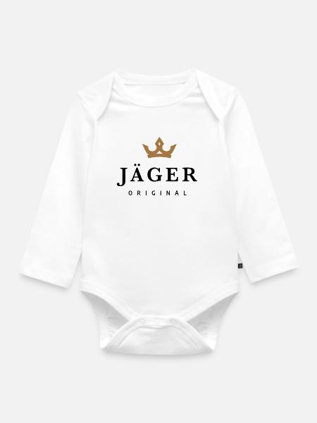 Jäger - Baby Bio-Langarm-Body - Weiß