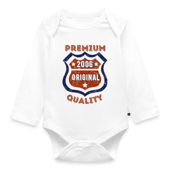 Qualité premium 2006 - Body Bébé bio manches longues - blanc - Devant