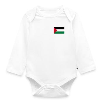 Free palestine - Baby Bio-Langarm-Body - Weiß - Vorne