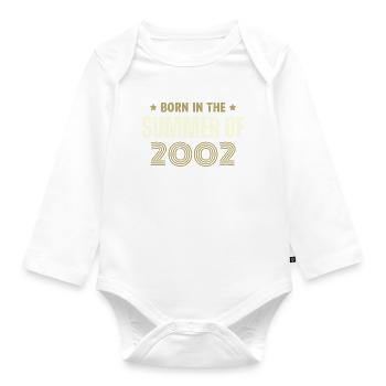 Millésime 2002 Cadeau D'anniversaire 2002 Vintage - Body Bébé bio manches longues - blanc - Devant