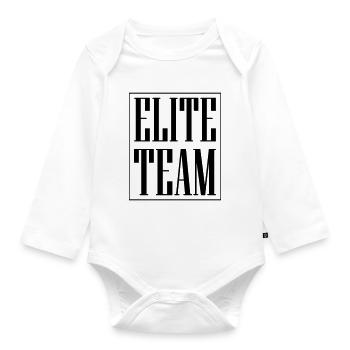 Elite Team - Baby Bio-Langarm-Body - Weiß - Vorne