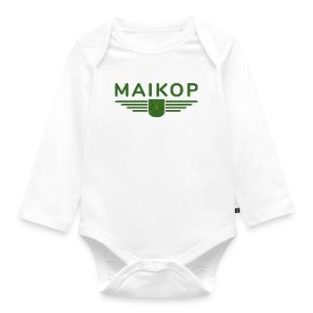 Maikop Design – For fans of the capital city of Adygea - Organic Longsleeve Baby Bodysuit - white - Front