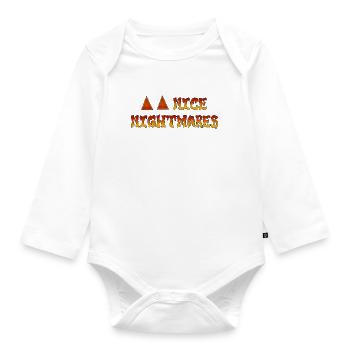 Nice Nightmares Fire Dream - Organic Longsleeve Baby Bodysuit - white - Front