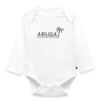 Aruba - Baby Bio-Langarm-Body - Weiß - Vorne