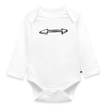 flèche - Body Bébé bio manches longues - blanc - Devant