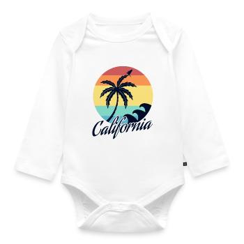California - Organic Longsleeve Baby Bodysuit - white - Front