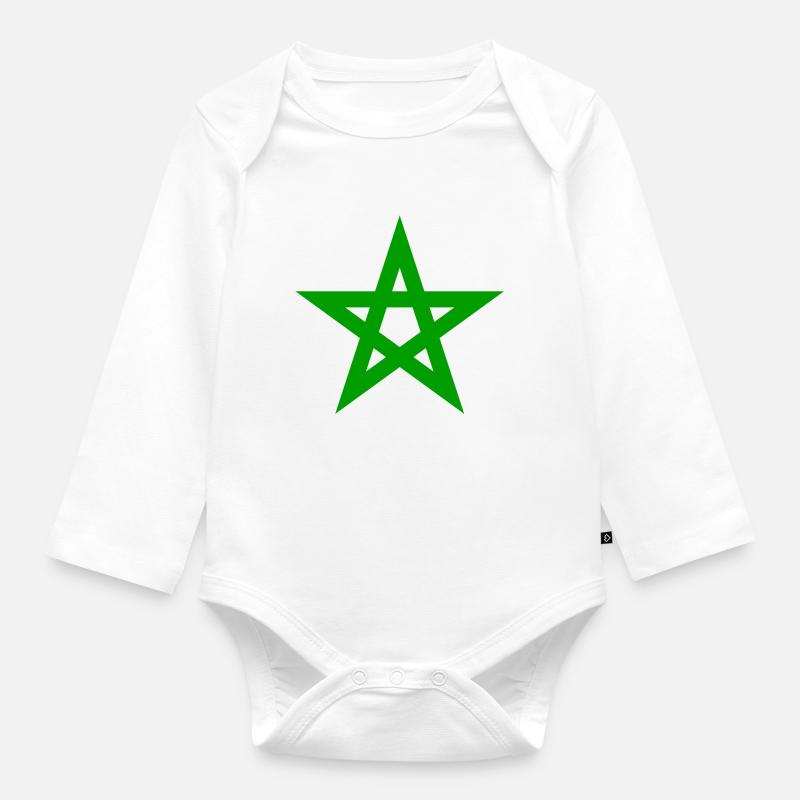 Maroc - Body Bébé bio manches longues - blanc