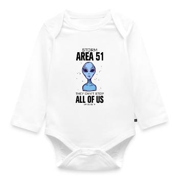 Area 51 They Can't Stop All Of Us - Organic Longsleeve Baby Bodysuit - white - Front